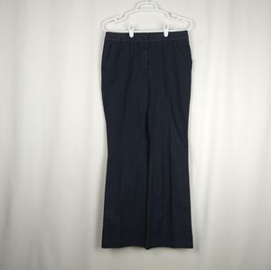 Talbots Navy Blue Flare Wide Leg Trousers Pants 4